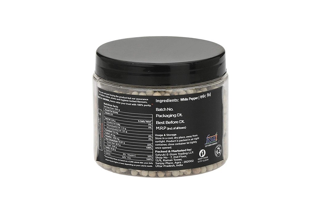 Salz & Aroma White Pepper    Jar  100 grams